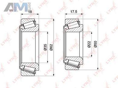 Подшипник ступицы передний LYNX для Mercedes C-klasse 2000-2008 II (W203) WB-1282