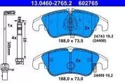Передние тормозные колодки ATE 13.0460-2765.2 на Audi Q5 (8R) 2008-2017